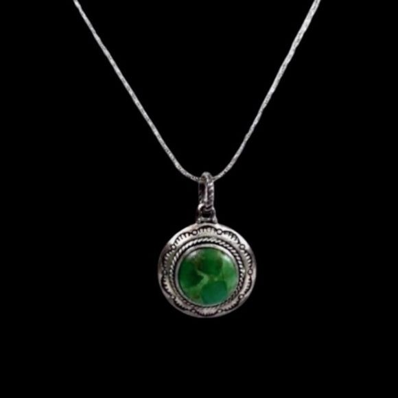 BARSE Green Turquoise Sterling Silver Necklace - Picture 4 of 14